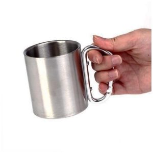 _SMine_232F0732B5CDB0A15065271D2E850868_240924150959_ll Gelas Camping Bisa Digantung Gelas Carabiner Stainless Steel 220 ml Mug Outdoor